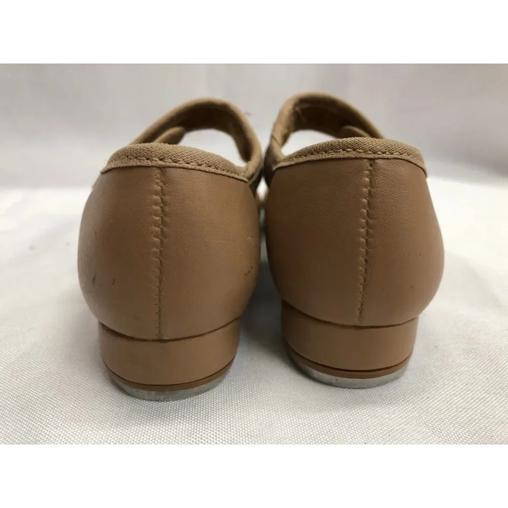 Dance Tan Tap Shoes SoDanca TA37 Child 8.5M Mary Jane Leather Loop Strap